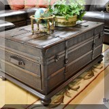 F03. Faux trunk coffee table. 20”h x 41”w x 26”d